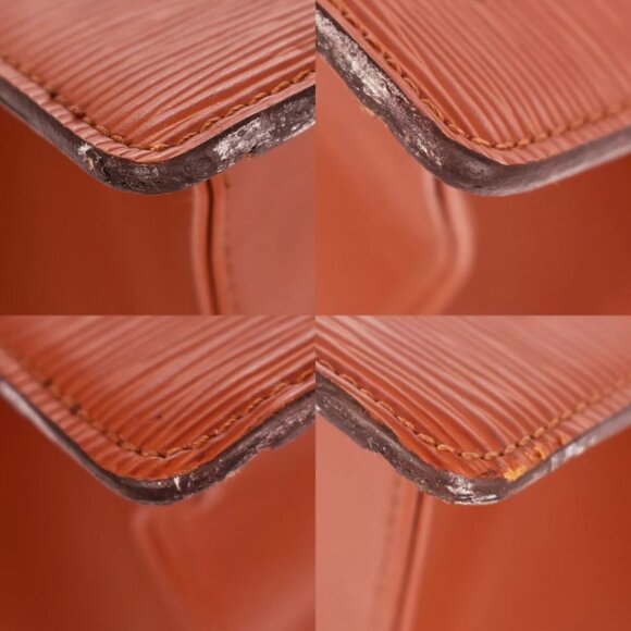 LOUIS VUITTON LV Logo Riviera Hand Bag Epi Leather Brown France M48183 67YG741 - Picture 12 of 16